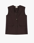 Dixie gilet monopetto con bottone