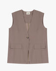 Dixie gilet monopetto con bottone