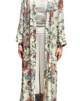 DIXIE kimono lungo fiorato