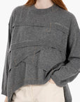 Jei-O maglione oversize con cuciture