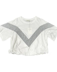 Dixie t-shirt bicolore con elastico in fondo