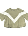 Dixie t-shirt bicolore con elastico in fondo