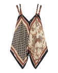 Dixie top bretellina stampa cashmere