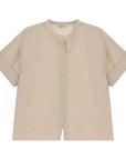 Dixie camicia coreana in lino mezza manica