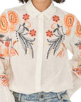 Souvenir camicia con fiori ricamati