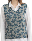 NiceThings gilet in maglia fiorato
