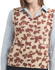 NiceThings gilet in maglia fiorato