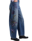 Alessia Santi jeans barrel con disegni