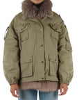 Alessia Santi giubbotto con gilet in ecopelliccia