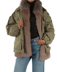 Alessia Santi giubbotto con gilet in ecopelliccia