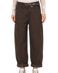Philia Loft pantalone in fustagno con cintura