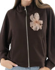 Philia Loft felpa in neoprene con zip e spilla