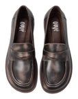 Ovye mocassino in pelle effetto vintage
