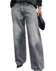 Philia Loft Jeans wide leg con strass