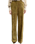 Souvenir pantalone in velluto lavorato
