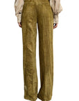Souvenir pantalone in velluto lavorato