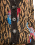 Souvenir cardigan animalier con fiori
