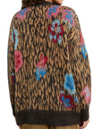Souvenir cardigan animalier con fiori