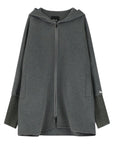 Dixie cappotto in lana oversize con cappuccio e zip