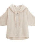 Dixie cardigan in mohair con zip e cappuccio