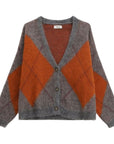 Dixie cardigan rombi arancio
