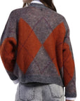 Dixie cardigan rombi arancio