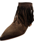 Ovye stivaletto in camoscio con frange