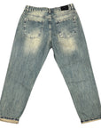Souvenir jeans boyfriend con borchie e perline