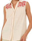 Souvenir camicia senza maniche con ricami