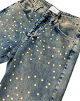 Souvenir jeans boyfriend ULTRALEGGERO con borchie e perline