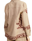Dixie giacca camicia con motivi ricamati