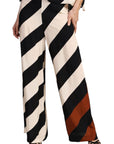 Dixie pantalone palazzo maxi righe diagonali