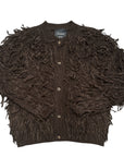 Souvenir cardigan in mohair con frange