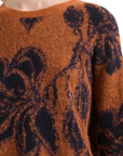 Alessia Santi maglia floreale in lana e alpaca
