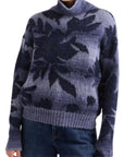 Alessia Santi maglia dolcevita in alpaca e lana fantasia jacquard