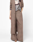 DIXIE Pantaloni palazzo con motivo check