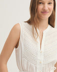 NiceThings Camicia Bimateriale con merletti