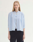 NiceThings Camicia alla coreana in voile di cotone