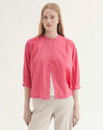 NiceThings Camicia alla coreana in voile di cotone