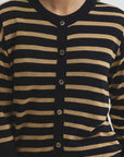 NiceThings Cardigan rigato in lino/viscosa