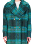 DIXIE cappotto doppiopetto check multicolor