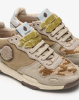 SATORISAN sneakers camoscio e velluto beige