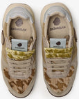 SATORISAN sneakers camoscio e velluto beige