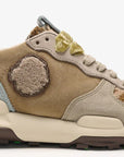 SATORISAN sneakers camoscio e velluto beige