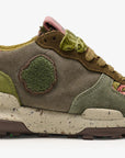 SATORISAN sneakers camoscio e velluto verde