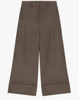 DIXIE pantalone in panno con finto risvolto