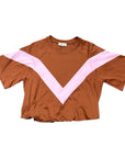 Dixie t-shirt bicolore con elastico in fondo