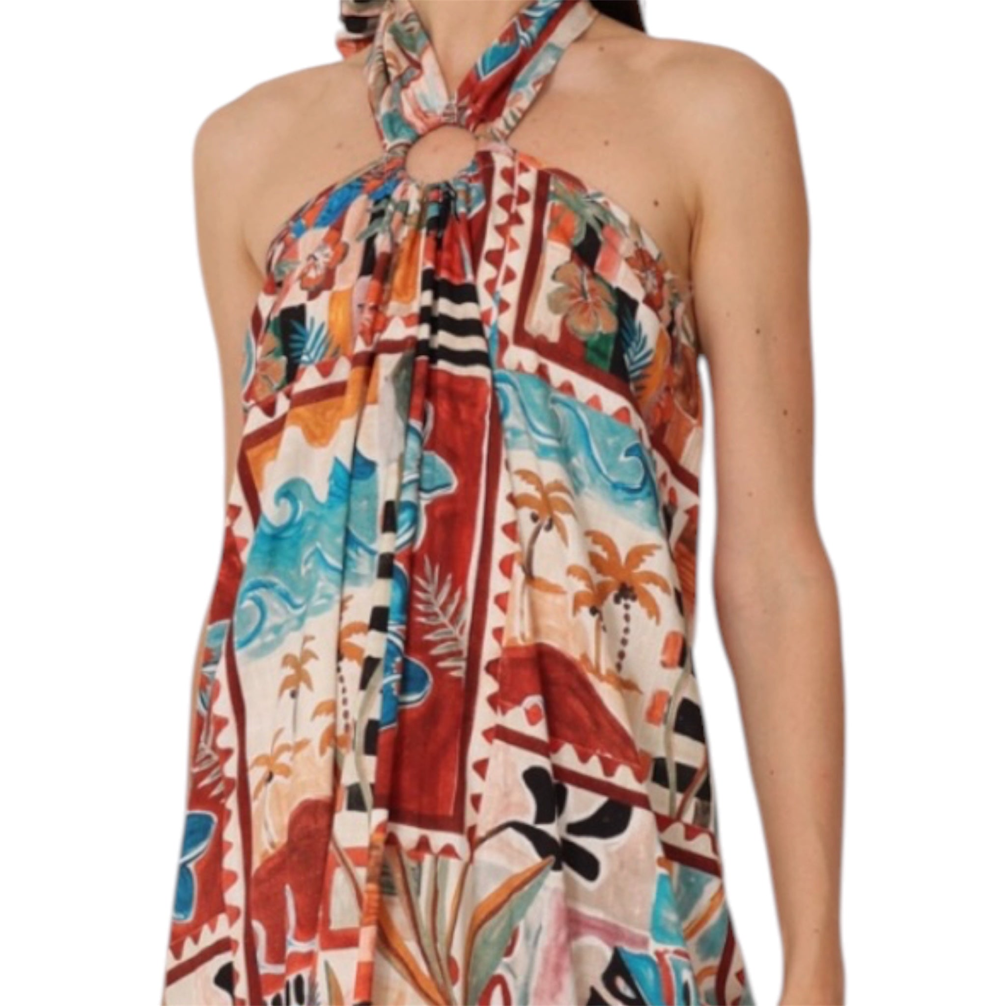 Philia Loft abito lungo fantasia multicolor