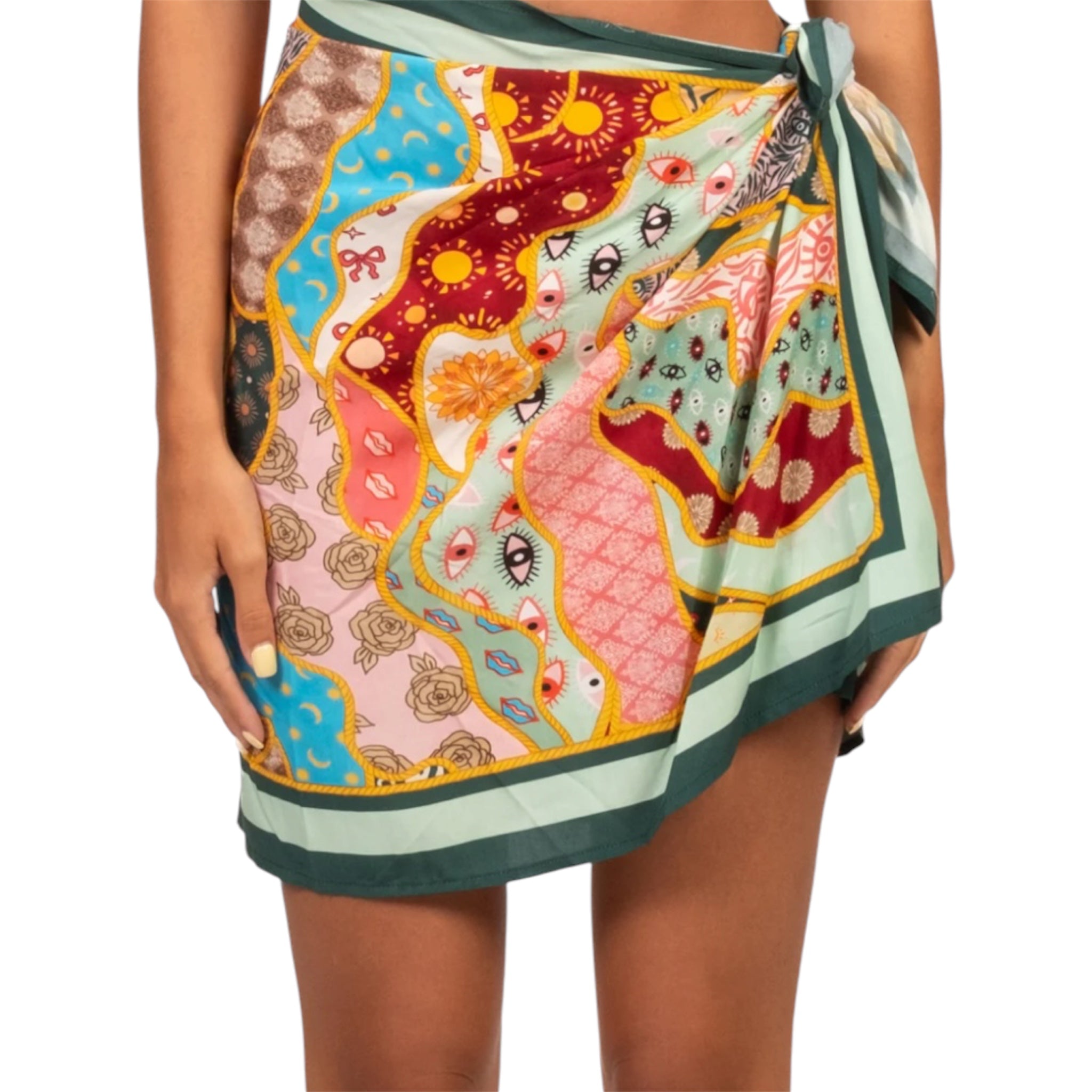 Dixie mini gonna pareo fantasia patchwork