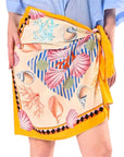 Philia Loft mini gonna pareo fantasia palme conchiglie